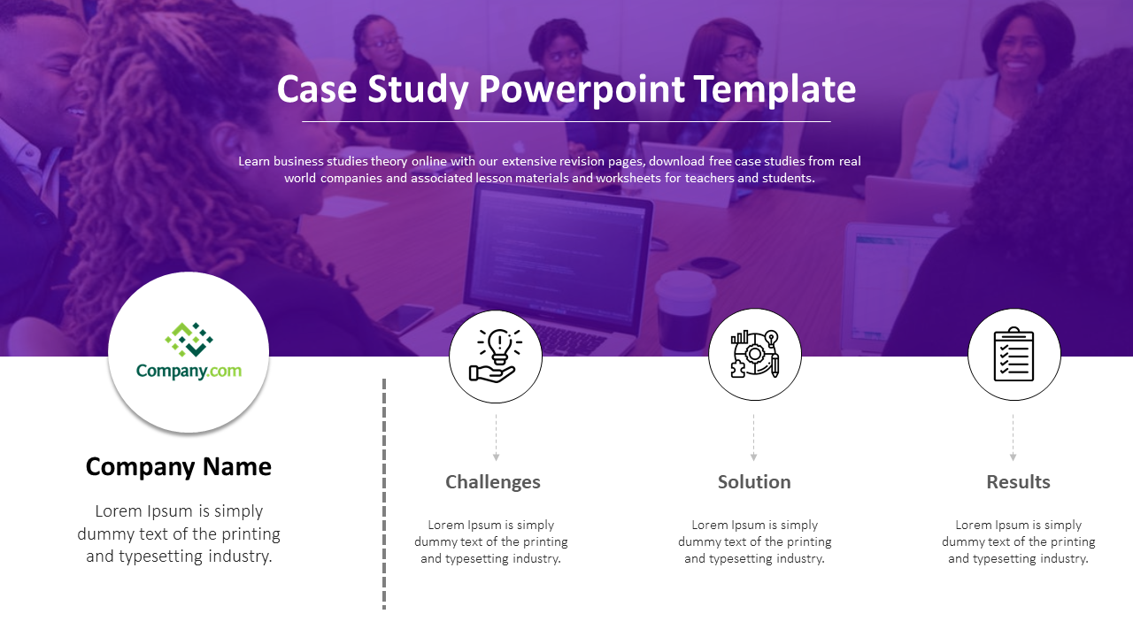 case study free template ppt